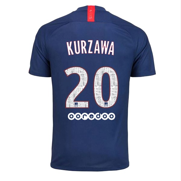 Maillot Football Paris Saint Germain NO.20 Kurzawa Domicile 2019-20 Bleu